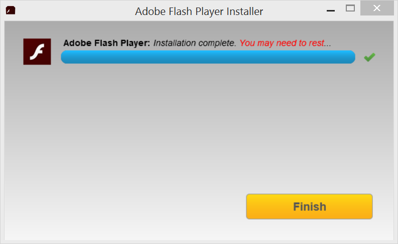 Installation Complete. You may need to rest...